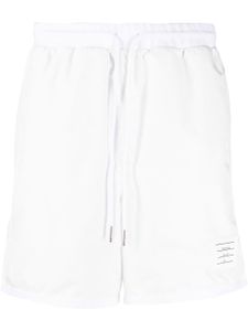 Thom Browne logo-patch mesh track shorts - Blanc