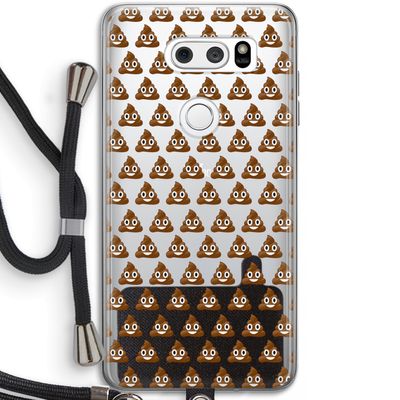 Poop emoji: LG V30 Transparant Hoesje met koord