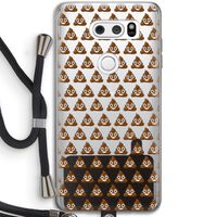 Poop emoji: LG V30 Transparant Hoesje met koord