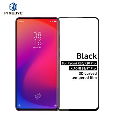 PINWUYO 9u 3D gebogen getemperd glas film voor Xiaomi Redmi K20/K20Pro/mi 9T/mi 9T Pro (zwart)