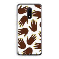 Hands dark: OnePlus 7 Transparant Hoesje