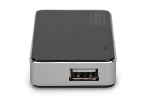 Digitus DA-70220 interface hub USB 2.0 Mini-B 480 Mbit/s Zwart, Zilver