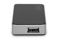 Digitus DA-70220 interface hub USB 2.0 Mini-B 480 Mbit/s Zwart, Zilver - thumbnail