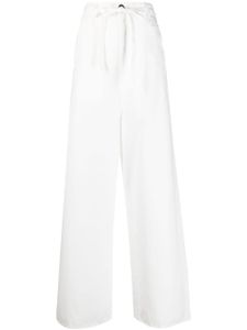 Haikure pantalon en coton à coupe ample - Blanc