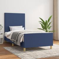 Bedframe zonder matras 80x200 cm stof blauw