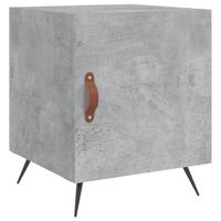 vidaXL Nachtkastje 40x40x50 cm bewerkt hout betongrijs