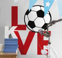 Love voetbal muursticker