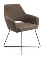 Jesper Home Eetkamerstoel 'Yanai' Cross Black, kleur Checked Chestnut