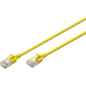 Digitus DK-1632-A-005S-Y RJ45 Netwerkkabel, patchkabel CAT 6A F/FTP 0.5 m Geel Kleurcodering, Afgeschermd, Meerdradig, Met anti-kniktule 1 stuk(s)