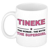 Tineke The woman, The myth the supergirl cadeau koffie mok / thee beker 300 ml