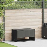 Opbergbox voor buiten 100x55x55,5 cm poly rattan zwart