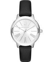Horlogeband Michael Kors MK2518 Leder Zwart 16mm Horlogeband Michael Kors MK2518 Leder Zwart 16mm