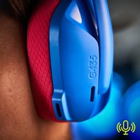 Logitech G435 LIGHTSPEED Over Ear headset Gamen Bluetooth Stereo Blauw Volumebegrenzing - thumbnail