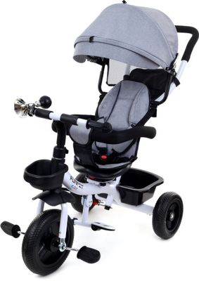 Viking Choice Kinderdriewieler kinderfiets met zonnevizier - grijs Viking Choice Kinderdriewieler kinderfiets met zonnevizier - grijs