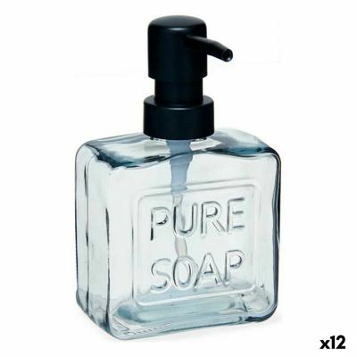 Zeepdispenser Pure Soap 250 ml Kristal Zwart Plastic (12 Stuks)