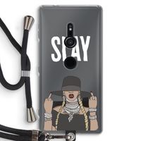 Slay All Day: Sony Xperia XZ2 Transparant Hoesje met koord