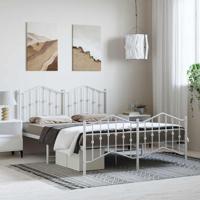 Bedframe met hoofd- en voeteneinde metaal wit 135x190 cm