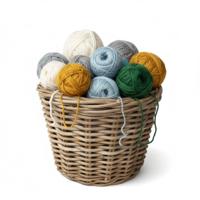 VD Leeden Opbergmand Klassiek - bruin - rond - 35 x 25 cm - rotan - gevlochten riet