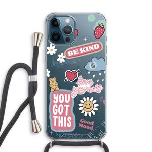 Positivity: iPhone 12 Pro Transparant Hoesje met koord