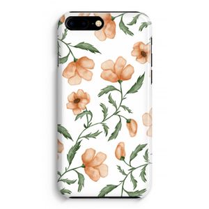 Peachy flowers: Volledig Geprint iPhone 7 Plus Hoesje