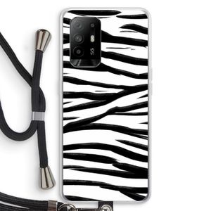 Zebra pattern: Oppo A94 5G Transparant Hoesje met koord