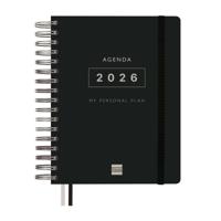 Agenda Finocam Zwart Quarto 15,5 x 21,7 cm