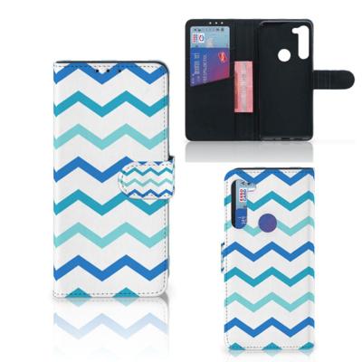 Motorola G8 Power | Telefoon Hoesje | Zigzag Blauw