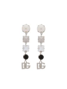 Dolce & Gabbana boucles d'oreilles à pendentif logo - Argent