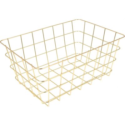 Gouden decoratieve opberg draadmandjes/bakjes 30 x 21 cm
