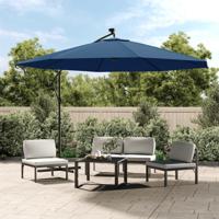 Zweefparasol met LED-verlichting 350 cm azuurblauw - thumbnail