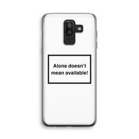 Alone: Samsung Galaxy J8 (2018) Transparant Hoesje