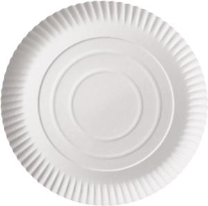 Bord "pure", rond, wit, diameter 26 cm, uit karton, pak van 100 stuks