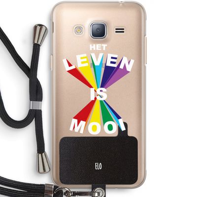 Het Leven Is Mooi: Samsung Galaxy J3 (2016) Transparant Hoesje met koord