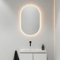 Mondiaz Glow ovale spiegel 45x90cm met verlichting greey - thumbnail