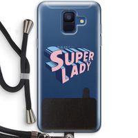 Superlady: Samsung Galaxy A6 (2018) Transparant Hoesje met koord