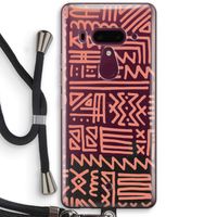 Marrakech Pink: HTC U12+ Transparant Hoesje met koord