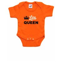 Little queen Koningsdag romper met kroontje oranje voor babys 92 (18-24 maanden)  - - thumbnail