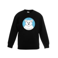 Sweater ijsbeer zwart kinderen - thumbnail