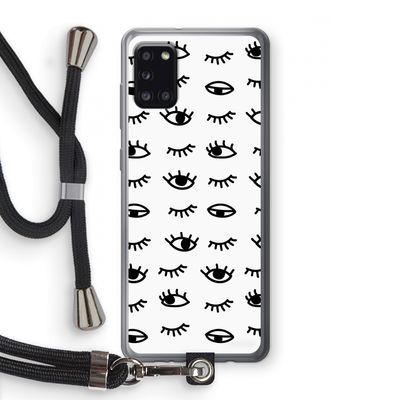 Eye pattern #2: Samsung Galaxy A31 Transparant Hoesje met koord