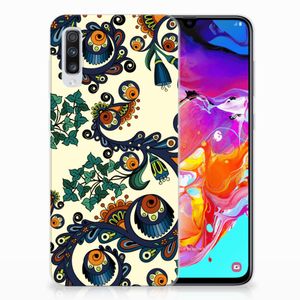 Siliconen Hoesje Samsung Galaxy A70 Barok Flower