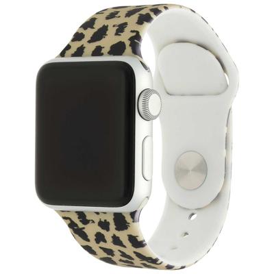 Apple Watch Print Sport Band - Luipaard Bruin - 44, 45, 46 & 49mm