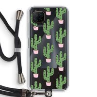 Cactus Lover: Huawei P40 Lite Transparant Hoesje met koord