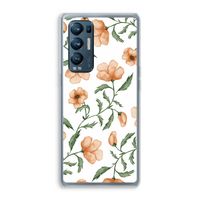 Peachy flowers: Oppo Find X3 Neo Transparant Hoesje