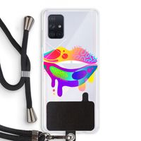Lip Palette: Samsung Galaxy A71 Transparant Hoesje met koord