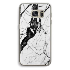 Witte marmer 2: Samsung Galaxy S7 Transparant Hoesje