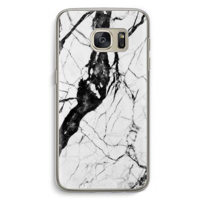 Witte marmer 2: Samsung Galaxy S7 Transparant Hoesje
