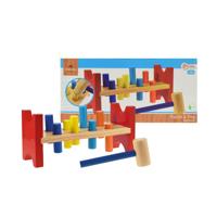 Toi Toys Houten hamerbank 27cm 10-delig
