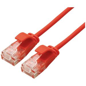 ROLINE UTP Data Center Patchkabel Cat.6A (Class EA), LSOH, extra dun, rood, 0,3 m