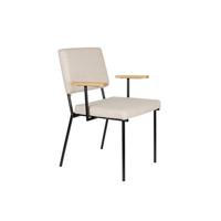 Zuiver Fellow Eetkamerstoelen Armleuning Off-White - Set van 2 - Grijs
