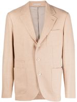 Brunello Cucinelli blazer boutonné à revers crantés - Tons neutres
